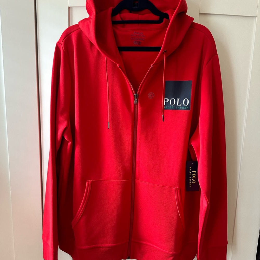 Polo Ralph Lauren Vibrant Red Double-Knit  Hoodie